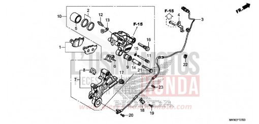 REAR BRAKE CALIPER CBR650RAK de 2019